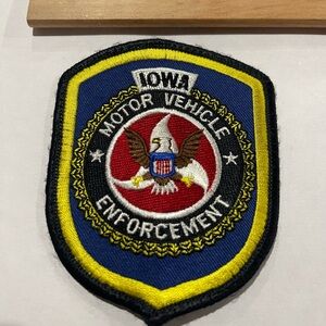 Iowa Motor Vehicle Enforcement Patch - Red, Blue, and Yellow
